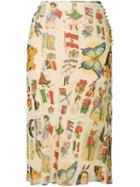 Christian Dior Pre-owned Multiprinted Double Layered Skirt - Neutrals