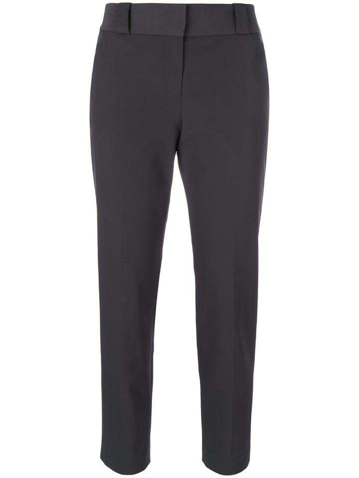 The Row - Cropped Trousers - Women - Silk/polyester/spandex/elastane - 8, Grey, Silk/polyester/spandex/elastane