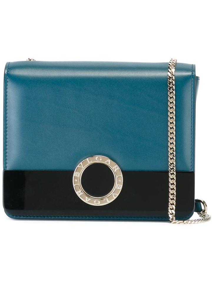 Bulgari Chain Strap Crossbody Bag, Women's, Blue