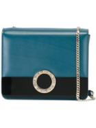 Bulgari Chain Strap Crossbody Bag, Women's, Blue