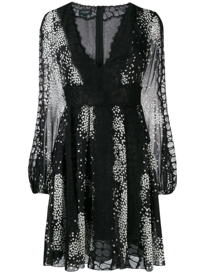 Giambattista Valli Short Printed Dress - Black