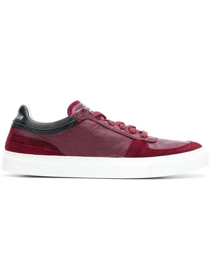 Stone Island Leather Low Top-sneakers - Red