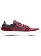 Stone Island Leather Low Top-sneakers - Red