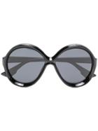 Dior Eyewear Black Bianca Round Frame Sunglasses