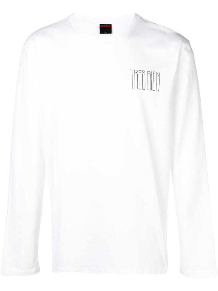 Très Bien Branded Long-sleeved T-shirt - White