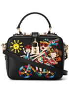 Dolce & Gabbana Dolce Family Patch Shoulder Bag, Women's, Black, Leather/metal (other)