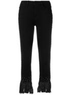 Frame Denim Le High Straight Cropped-jeans - Black