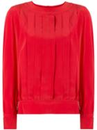 Chanel Pre-owned Cc Logos Button Blouse - Red