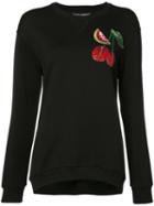 Dolce & Gabbana Embellished Sweatshirt, Women's, Size: 42, Black, Cotton