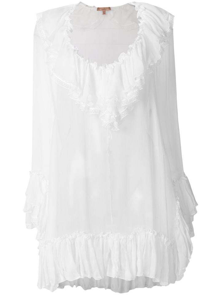 Ermanno Scervino Ruffle Trim Top - White