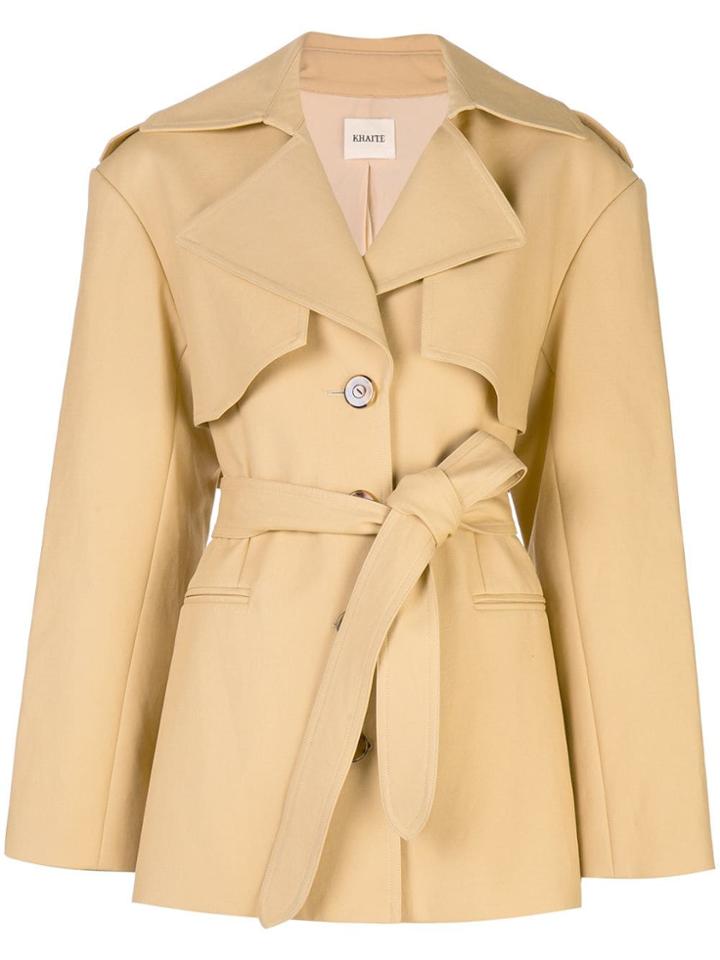 Khaite Belted Trench Coat - Orange