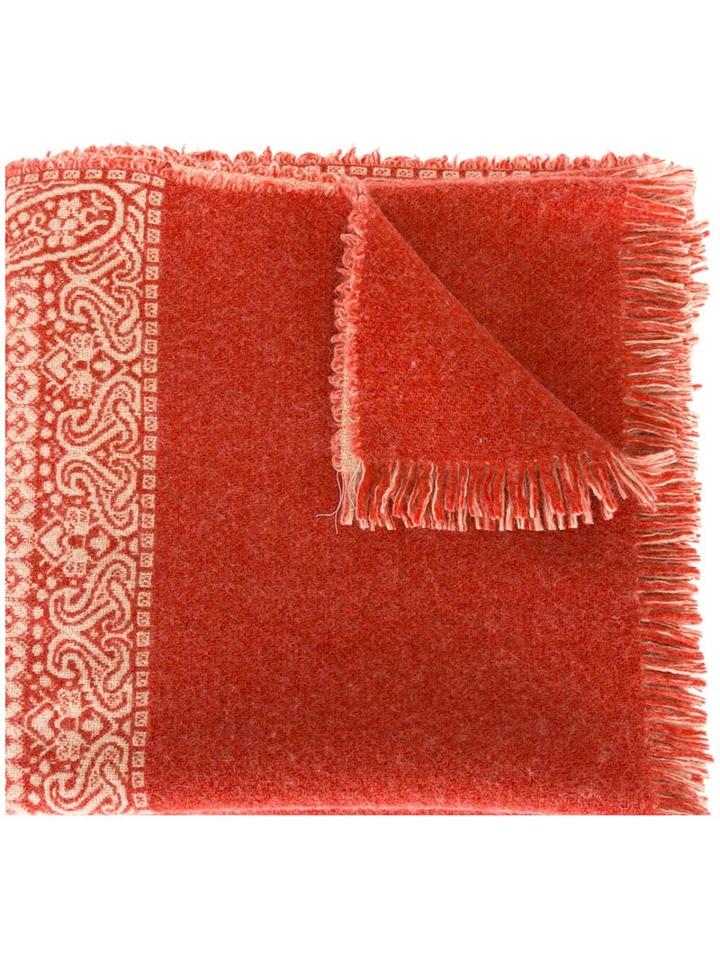 Forte Forte Woven Paisley Scarf, Women's, Red, Polyamide/wool
