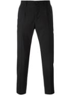Dolce & Gabbana Cropped Trousers, Men's, Size: 52, Black, Spandex/elastane/viscose/virgin Wool