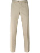 Loro Piana Slim Fit Trousers, Men's, Size: 56, Nude/neutrals, Cotton/spandex/elastane