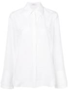 Capucci - Layered Collar Flared Shirt - Women - Silk/cotton - 42, White, Silk/cotton