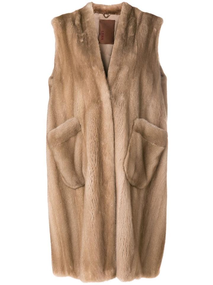 Liska Long Vergine Coat - Neutrals