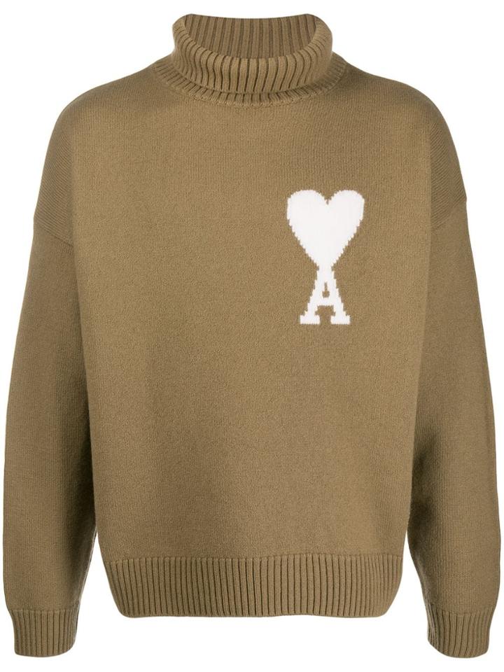 Ami Paris Oversize Ami De Caur Jumper - Neutrals