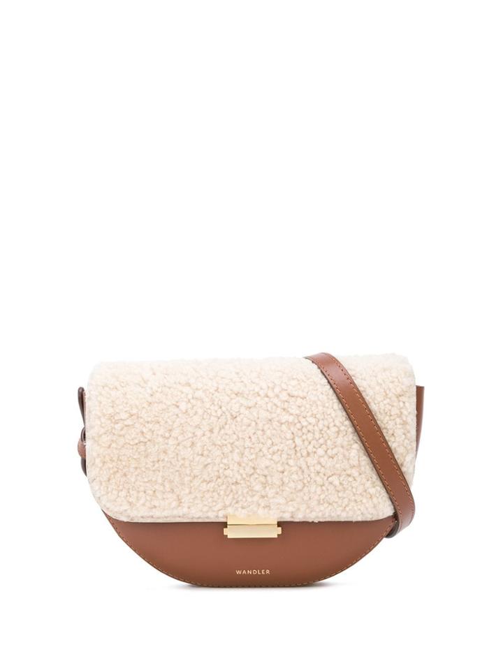 Wandler Anna Shearling Belt Bag - Brown