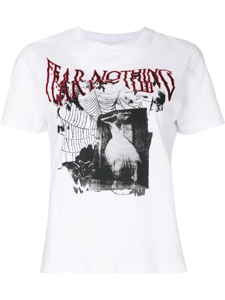 Mcq Alexander Mcqueen Fear Nothing Print T-shirt - White