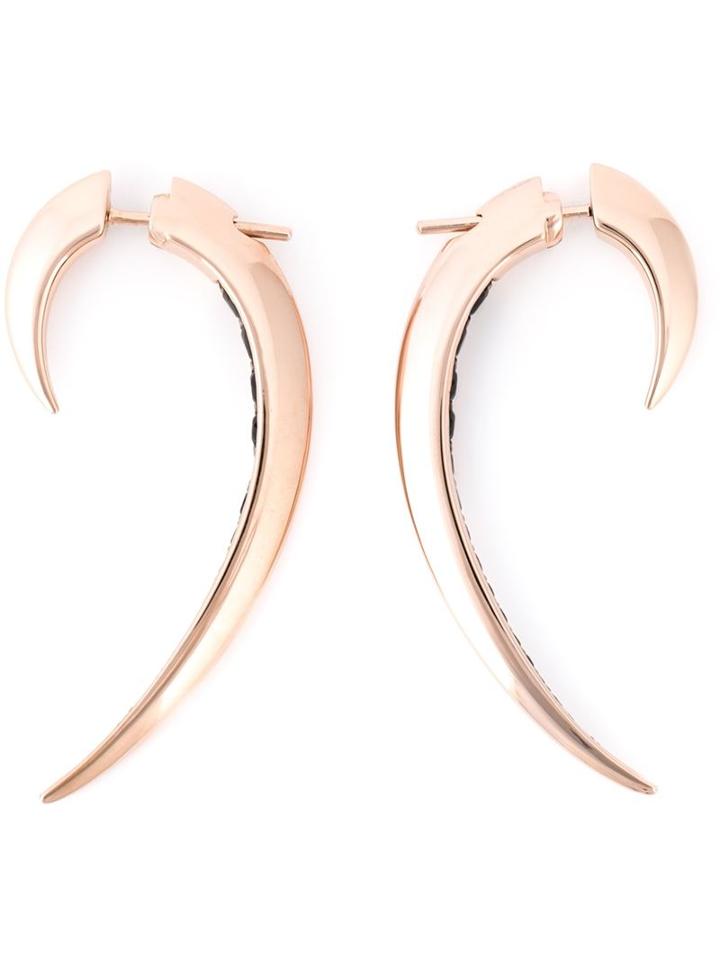 'signature Tusk' Black Spinel Earrings, Women's, Metallic, Shaun Leane