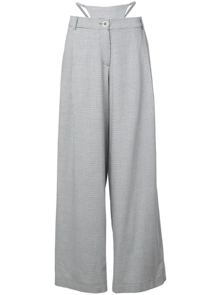 Natasha Zinko Wide Leg Knicker Detail Trousers - White