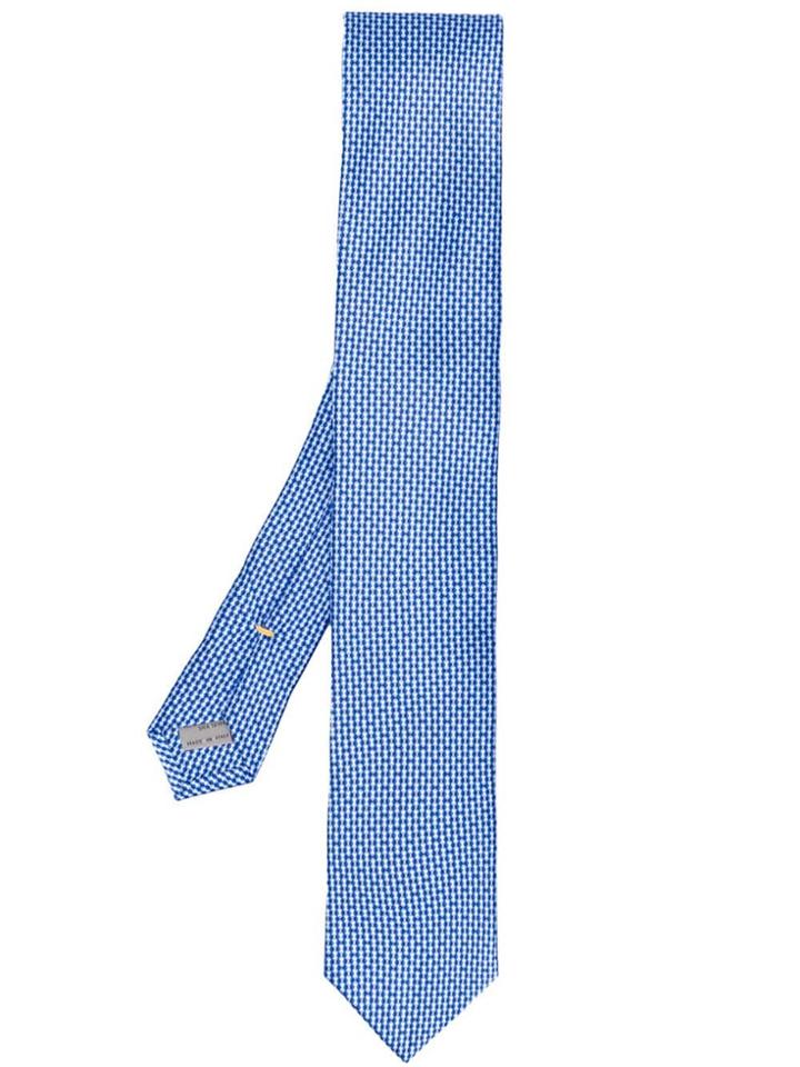 Canali Micro-print Tie - Blue