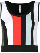 No Ka' Oi Cropped Colour Block Tank Top - Black