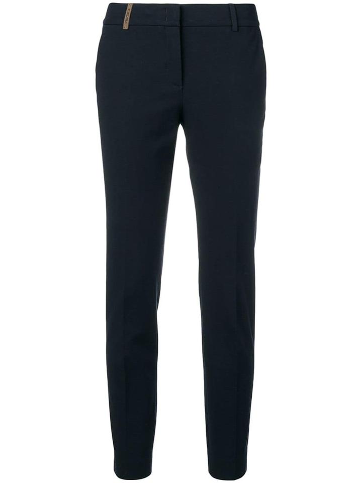 Peserico Slim-fit Trousers - Blue