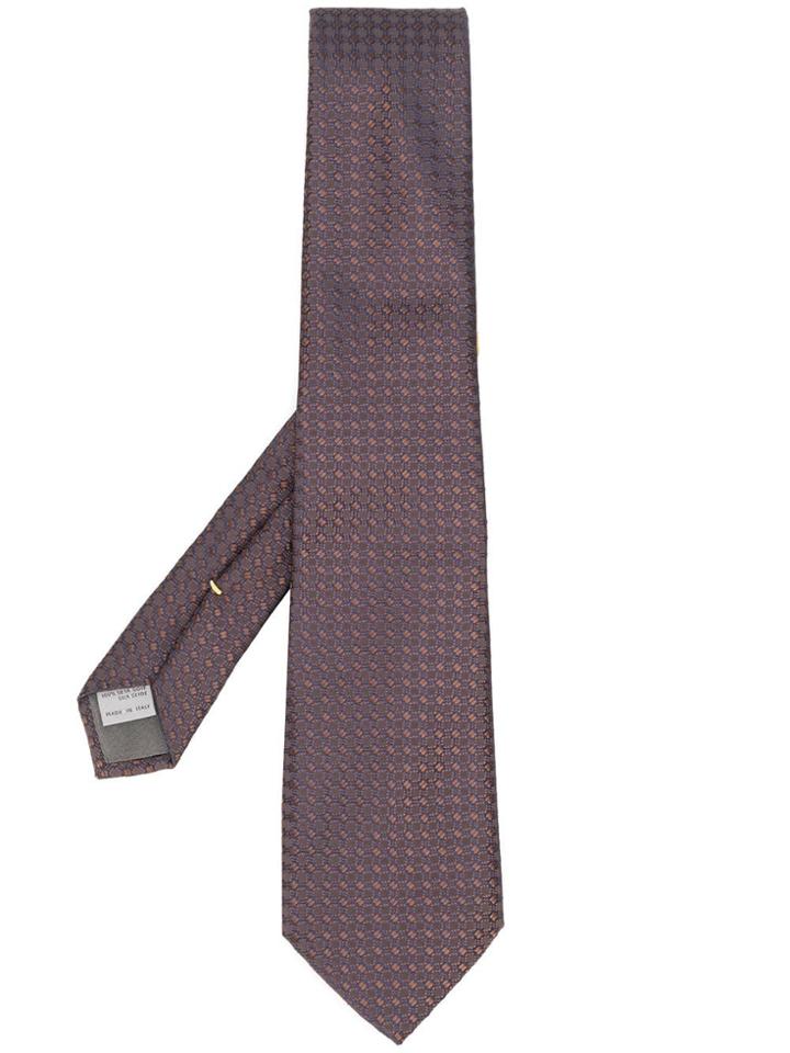 Canali Medallion Print Tie - Brown