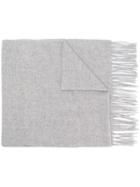 Acne Studios Embroidered Animals Scarf - Grey