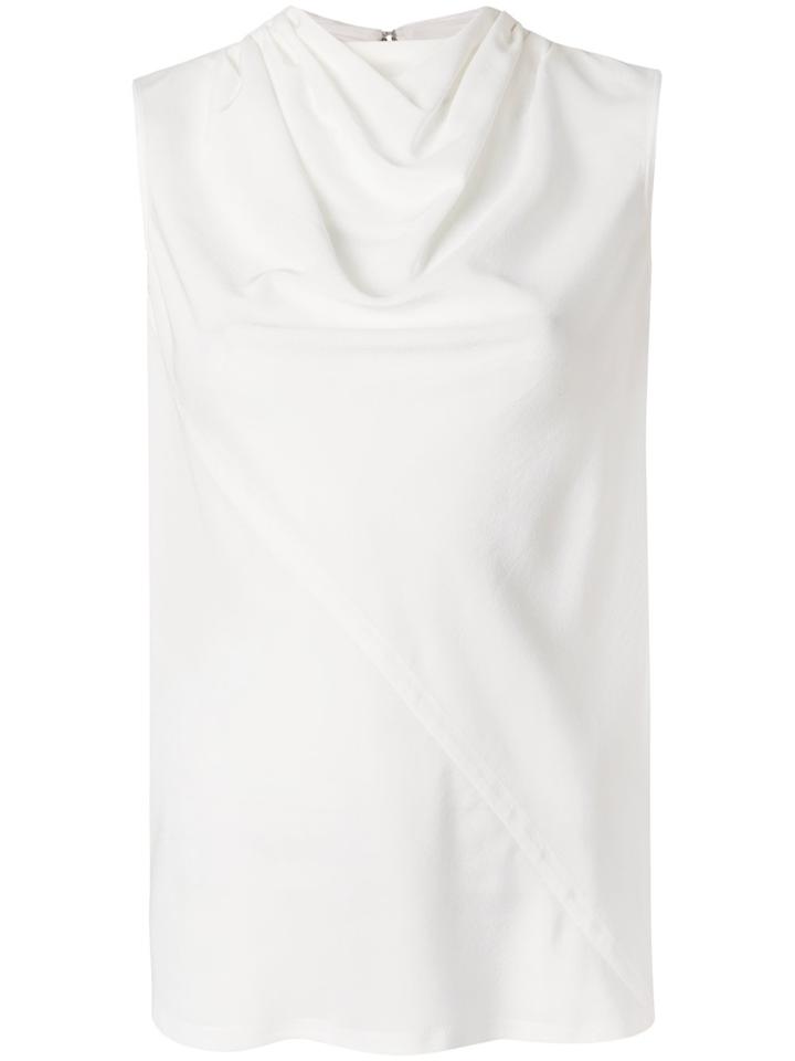 Rick Owens Draped Silk Blouse - White
