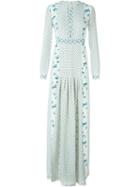 Vilshenko Mixed Print Pleated Dress