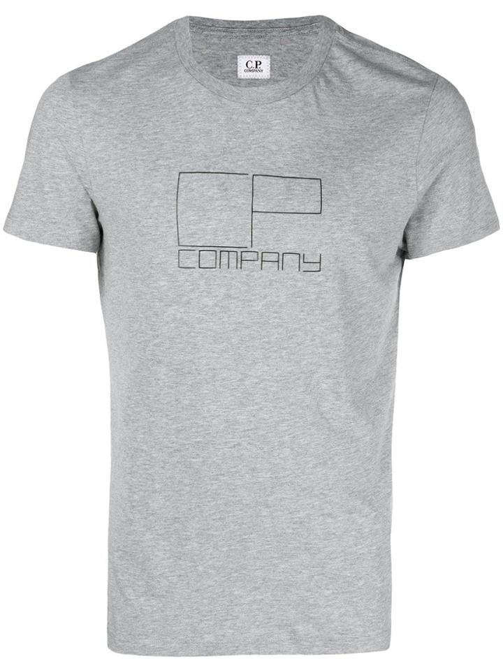Cp Company Printed Logo T-shirt - Grey