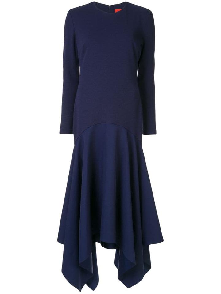 Solace London Asymmetric Long Dress - Blue