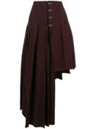 Romeo Gigli Vintage Asymmetric Draped Skirt - Red