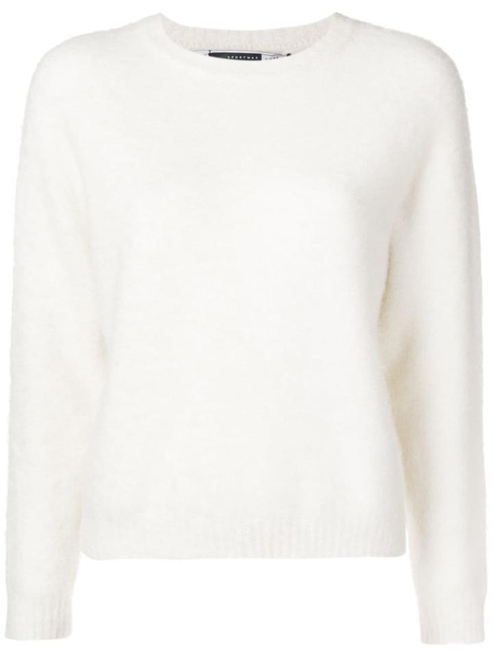 Sport Max Code Round Neck Jumper - White