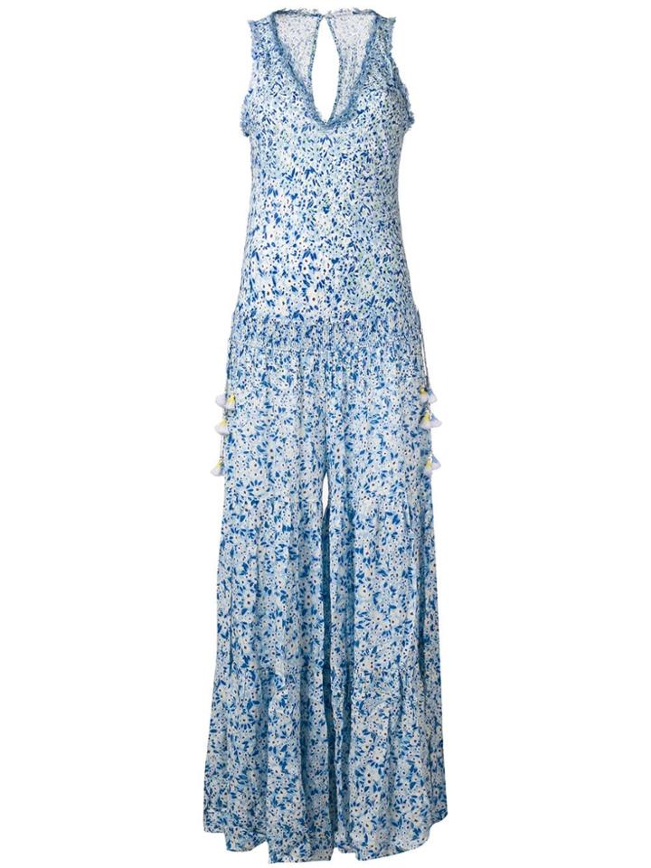 Poupette St Barth Printed Palazzo Jumpsuit - Blue