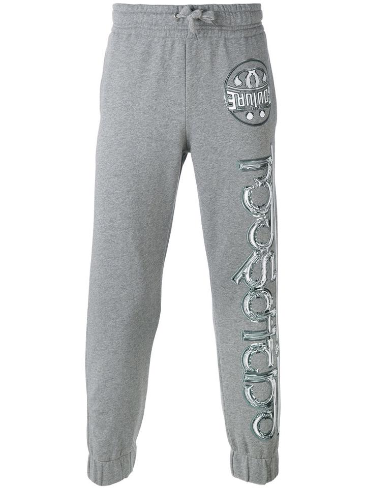 Moschino - Printed Sweatpants - Men - Cotton - S, Grey, Cotton