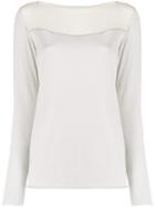 Fabiana Filippi Panelled Knit Top - Grey