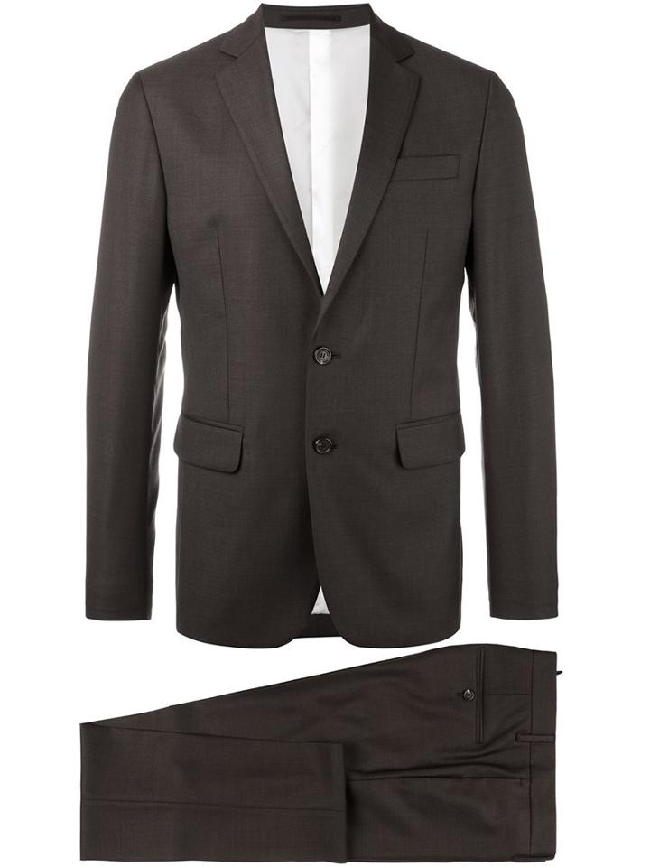 Dsquared2 Two Piece Suit, Men's, Size: 46, Brown, Cotton/polyester/viscose/virgin Wool