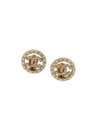 Chanel Vintage Cc In Circle Clip-on Earrings