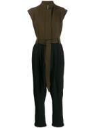 Loewe Two-tone Zipped Jumpsuit - Green