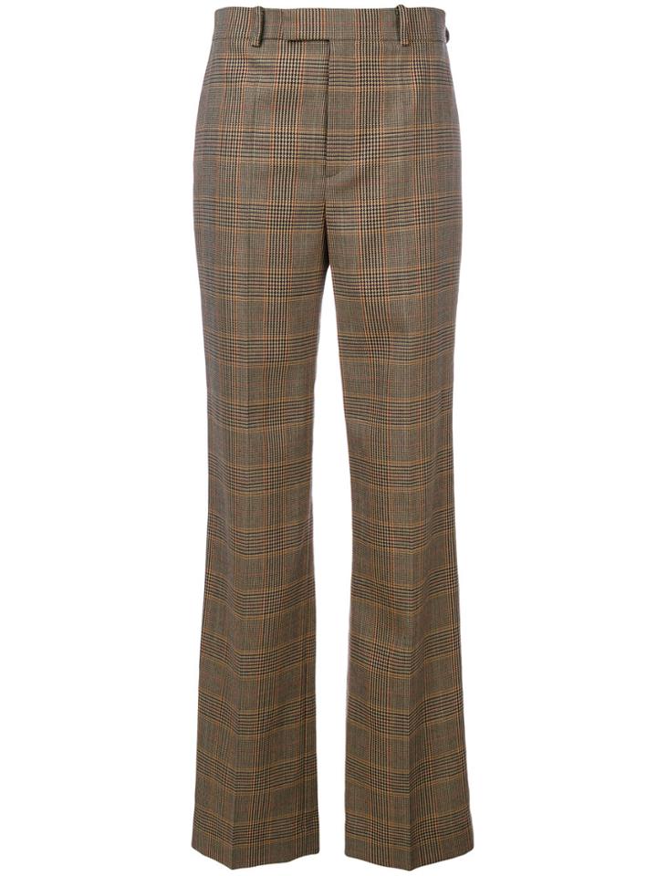 Ralph Lauren Collection Checked Flared Pants - Nude & Neutrals