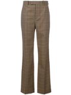 Ralph Lauren Collection Checked Flared Pants - Nude & Neutrals