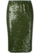 P.a.r.o.s.h. 'garies' Paillette Skirt - Green