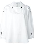 Kenzo Oversizd Blouse, Women's, Size: 40, White, Cotton