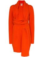 Bottega Veneta Wrap-around Scarf-style Jumper Dress - Orange