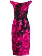 Prada Floral Crystal Embellished Dress - Pink