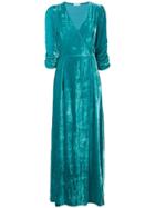 P.a.r.o.s.h. Plunge Wrap Dress - Blue