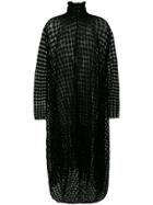 Jil Sander Checkerboard Sheer Dress - Black